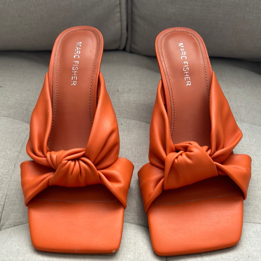 Marc Fisher Orange Slip ons. Great condition